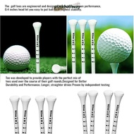 PINKHALLWAY 100pcs Golf Wood Tees, Digital Scale 69/83mm White Striped Golf Tee, Durable Wooden Golf