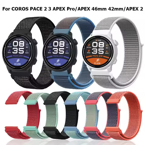 20mm 22mm Nylon Loop For COROS PACE 2 3 Sport Bracelet Strap For COROS APEX Pro/APEX 46mm 42mm/APEX 