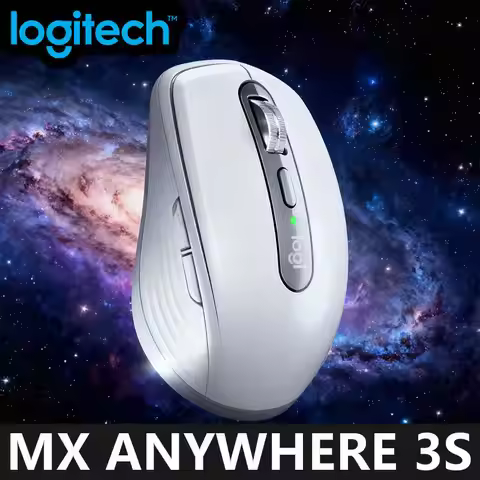 Logitech MX Anywhere 3S Wireless Ergonomic Mouse, 8000 DPI Darkfield, MagSpeed, Logitech Flow, 10m R