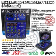 Mixer Soundcraft EFX 4 USB - Bluetooth 4 Channel Mixer 4 channel murah