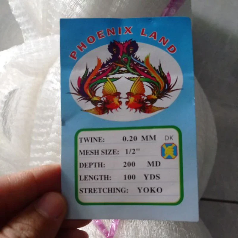 jaring ikan kecil ½ inchi 0.20 200md/100yds jaring bahan jala jaring anco pukat jala ikan kecil ikan