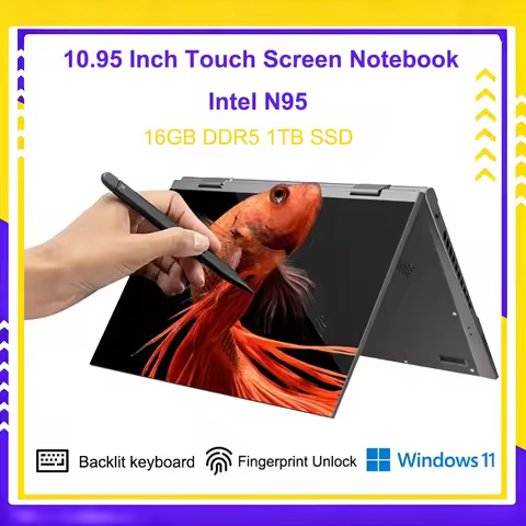 10.95 Inch YOGA Laptop Intel N95 Touch Screen Notebook Windows11 Pro 16GB DDR5 1TB SSD Fingerprint U