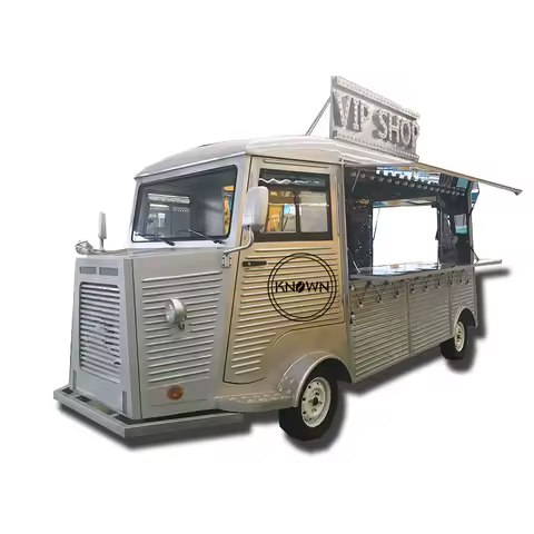 New Electric Street Food Cart 4 Wheels Outdoor Mobile Food Van Truck Food Kiosk Restaurant