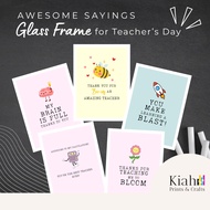 Teacher's Day Gift Ideas | Awesome Sayings Glass Frame for Teacher | Christmas Gift, Birthday Gift