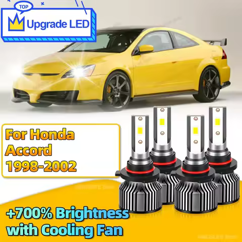 2/4pcs Car Headlight HB3 HB4 LED Bulb CSP CHip Auto Lights 30000LM For Honda Accord 1998 1999 2000 2