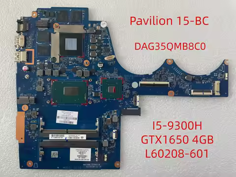 DAG35QMB8C0 For HP Pavilion 15 15-BC Motherboard with I5-9300H GTX1650 L60208-601