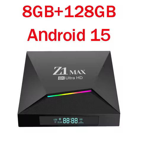 Android TV Box Allwinner H618 Android 15.0 Support 8K 4K Decode 4G 5G WiFi6 BT5.0 4K Video Z1 Quad C