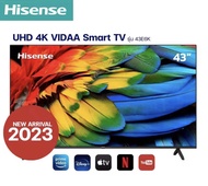 พร้อมส่ง!!!  Hisense UHD 4K VIDAA Smart TV รุ่น 43E6K ขนาด 43 นิ้ว (NEW 2023)