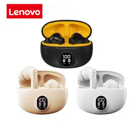 Lenovo Wireless Headphones Bluetooth Earpods Sports Stereo Noise Canceling Headphone Microphone Spea