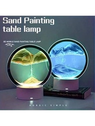 創意3D玻璃床頭燈，搭配浮雕沙畫夜燈，為辦公室和臥室裝飾禮品