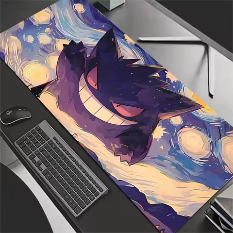 Mouse Pad P-Pokemons G-Gengar Anime Gaming Accessories Mousepad Gamer PC Completo Computer Keyboard 