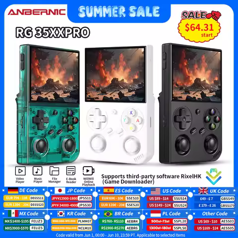 Anbernic RG 35XXPro Retro Handheld Game Console RG35XX Pro Gaming Player Support RixelHK WiFi Stream