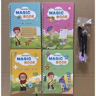 Sank Magic Book / Set Buku Latihan Menulis - Arabic + Refill