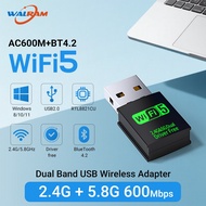 Walram 600Mbps WiFi dongle BT4.2 Mini USB WiFi Adapter Dual-band Driver Free Wireless Network Card 8