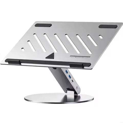 F42D Strong Aluminum Laptop Base Containing constructed In 6 In 1 USB Type C Link Enabling pointed D