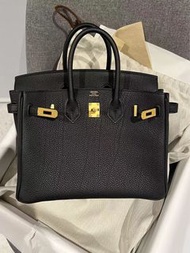全新愛馬仕 Hermes Birkin 25 黑金 black ghw togo