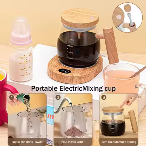 Mug Automatic Self Stirring 400ml Electric Self Stirring Coffee Cup Waterproof Glass Mug with Automa