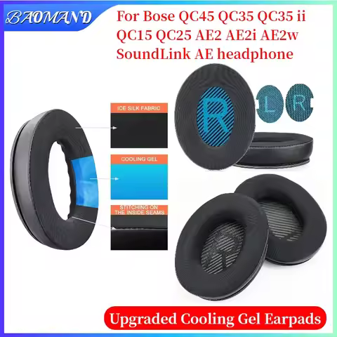 Cooling Ge Ear Pads For Bose QC45 QC35 QC35 ii QC15 QC25 AE2 AE2i AE2w SoundLink AE Headphones Cover