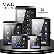 MELANCY Fingerprint Unlock Watch Winder Luxury Brand 2 3 4 6 9 Slot  Automatic Watches Boxes With Lcd Touch Screen Wooden Watch Storage Safe Box Shake The Watch Device