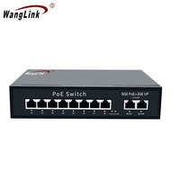 Wanglink 8 Port Poe Switch 96/120W Built-In Power Supply Fast CCTV Network Ethernet 48V 10/100/1000M For Hikvision IP Camera
