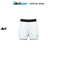 ARI WOMEN BREATHE 2IN1 V3 RUNNING SHORTS 3 INCHES-WHITE (AAP2908-02) Women's 3-Inch Pants 2IN1