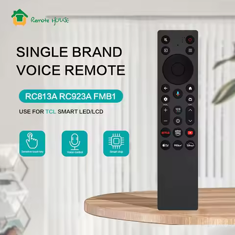 RC923A FMB1 Voice Remote Control Replacement Compatible with TCL 2025 4K OLED Smart TV 98QM6K 55QM7K