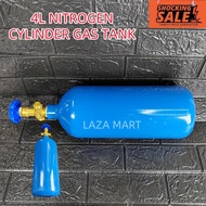 4L Portable High Pressure Nitrogen (N2) Cylinder Tank Essential For Flushing Refrigerant Pipe and Pu