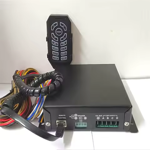 CJB250B 200W Emeregency car Alarm DC12V 8 tones police siren Amplifiers with controller,microphone,4