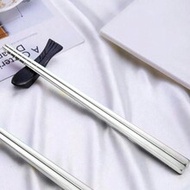 2pcs Stainless Steel Chopstick, Modern Silver Chopstick For Kitchen