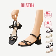DUSTO Sandals Women High Heel Sandals Thick Heel DW25X0016A