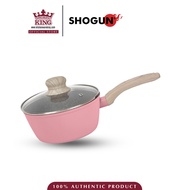 Shogun Mini Ceragan Ceramic 16 x 7.5cm Non-stick Saucepan 1.2L - Pink (IH)
