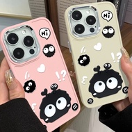 Love Coal Ball Cute Phone Case Compatible for IPhone 11 12 13 Pro 14 15 7 8 Plus SE 2020 XR X XS Max Shockproof Large Hole Frame TPU Soft Case All-Inclusive Protective Casing