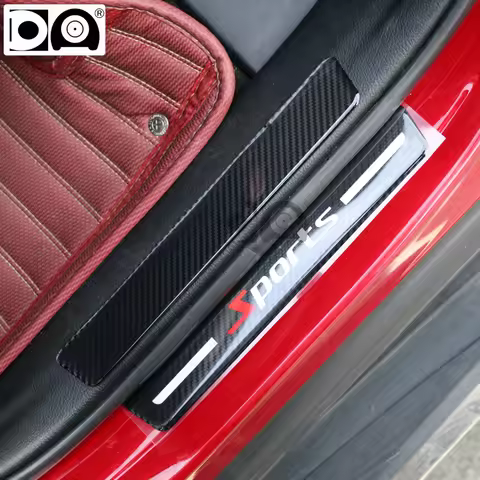 Universal Carbon Car Door Sill Kick Plate Protection Suitable for Audi Q5 Q7 Q3 Q2 Q8 A6 A4 A3 A5 A7