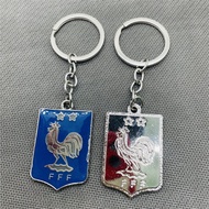 Soccer national Team Badge Metal France Logo Keychain