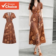 Lovito Women's Boho Dress with Structural Lines, Resort Style, Spring/Summer L184ED888  Lovito Gaun 
