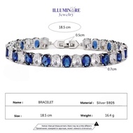Illuminare-(100% Original) ZA-BR01 Women's Fashion Bracelet Oval Cut Lab Create Diamond Silver Sterl
