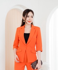 เสื้อสูทแฟชั่นผู้หญิงแขนสี่ส่วนมีซับใน S-5XL (เฉพาะเสื้อ) No.2235 Comfy