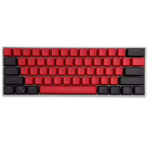 (Keycaps Only Sold)Black Red RK 61/87/104 Keycaps PBT Material OEM Height Backlit Two-Color Mechanic