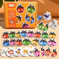 Taiwan Shipping Word Matching Ladybug Letter English Learning Upper Lowercase Cross-Border Cognition