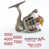 Máy câu cá Yumoshi LC3000 4000 5000 6000 7000 cối kim loại 12 bạc đạn