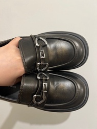 Charles & Keith 金屬皮帶釦厚底樂福鞋 (青銅色) Platform Loafers