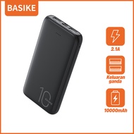 Power bank powerbank BASIKE asli Kapasitas nyata 10000mah Dengan tampilan daya LED Keluaran USB ganda Cocok untuk ponsel dan tablet seperti Apple/VIVO/OPPO/Xiaomi/Huawei/Samsung【1 Tahun Garansi】