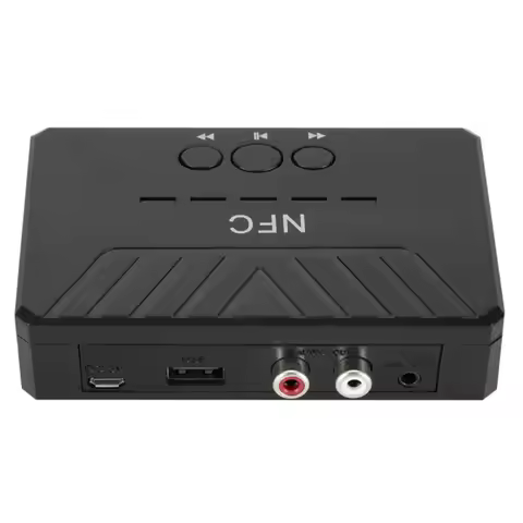 Bluetooth 5.0 Receiver Transmitter FM AUX 3.5mm Jack RCA NFC Wireless A2DP Audio Adapter For Radio S