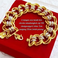 Rantai Tangan Coco Kendi Mix Chrome Emas Bangkok Cop916