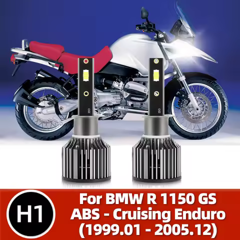 Motorcycle LED Headlight Bulb High/Low Kit H1 15000LM For BMW R 1150 GS ABS - Cruising Enduro 1999 2