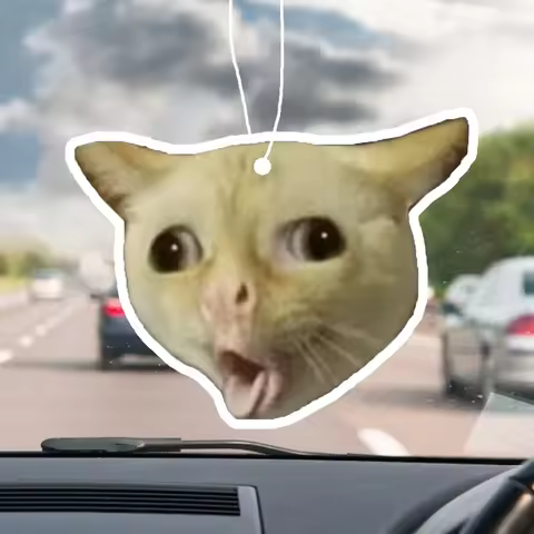 1/3pcs Funny Cat Design Car Aromatherapy Tablet, Car Fragrance Tablet, Car Rearview Mirror Pendant,