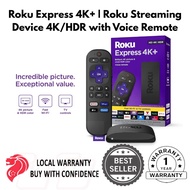 ROKU Express 4K+ Wifi HDMI TV Box Voice Remote Streaming Airplay Google Home Amazon Alexa Apple Home