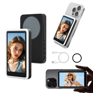 Magnetic Selfie Monitor Screen with Fill Light​​ Phone Vlog Live Stream Screen with Speaker​​ 4K 60F