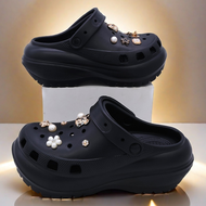 FENTINA Sandal Kodok Wanita Kekinian Tinggi 8cm Sandal Baim Wanita Wedges Sandal Jelly Anti-selip