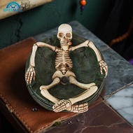 OPENMALL Creative Resin Skull Holder Storage Tray Desktop Decoration Ornament Festival Gift Hallowee